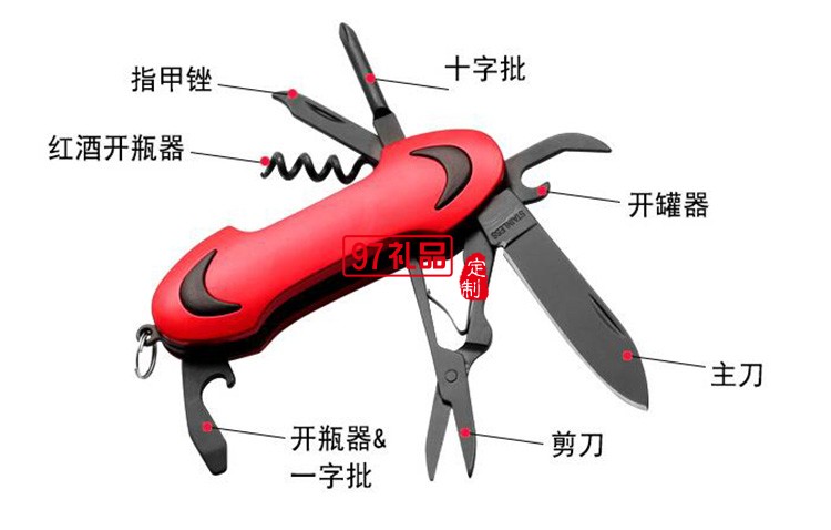 華鑫光電定制案例  多功能小刀 便攜七開不銹鋼工具刀