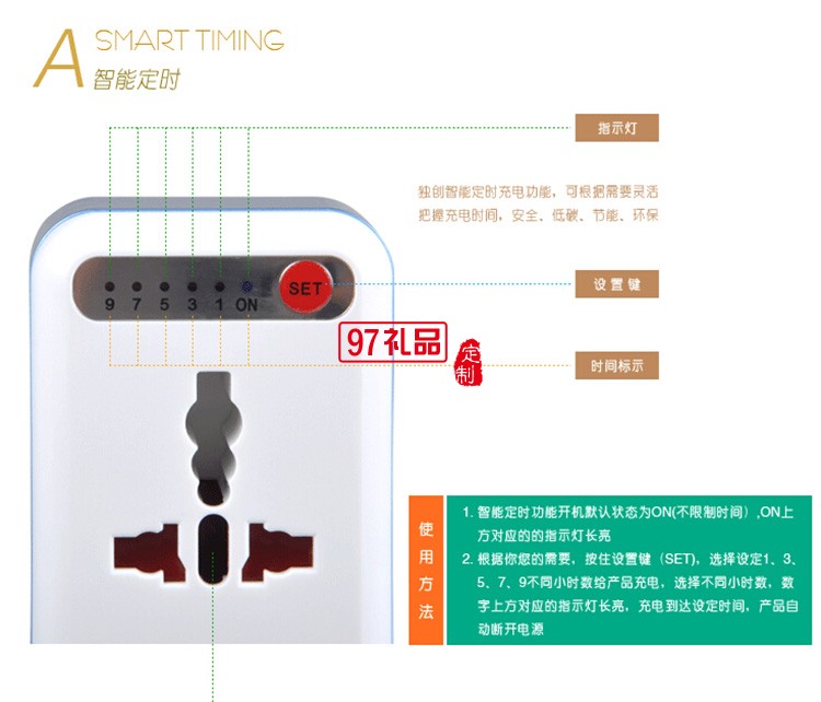 HCET 定時USB轉換插座