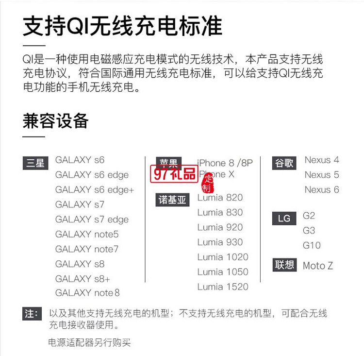 超薄迷你移動電源無線充電寶