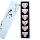 功夫茶具新品品茗杯茶杯主人杯100ml茶盞亞光陶瓷小茶碗青瓷茶杯