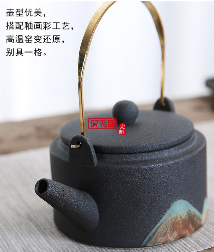 日式粗陶茶具套裝高檔商務(wù)禮品定制送客戶禮品