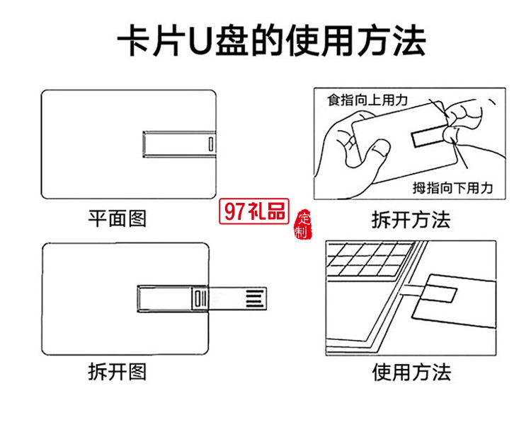 卡片U盤 銀行公司 商務(wù)禮贈(zèng)展會(huì)派發(fā) 可印公司名片 