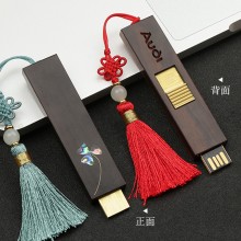 創(chuàng)意中國風古風紅木質(zhì)U盤 車載告高速定制刻字