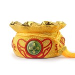 金錢(qián)袋擺件聚寶盆存錢(qián)罐家居擺設(shè)樹(shù)脂工藝品