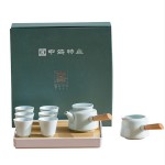 地產(chǎn)銀行禮品茶具套裝青瓷側(cè)把壺套裝保險商務(wù)伴手禮品LOGO