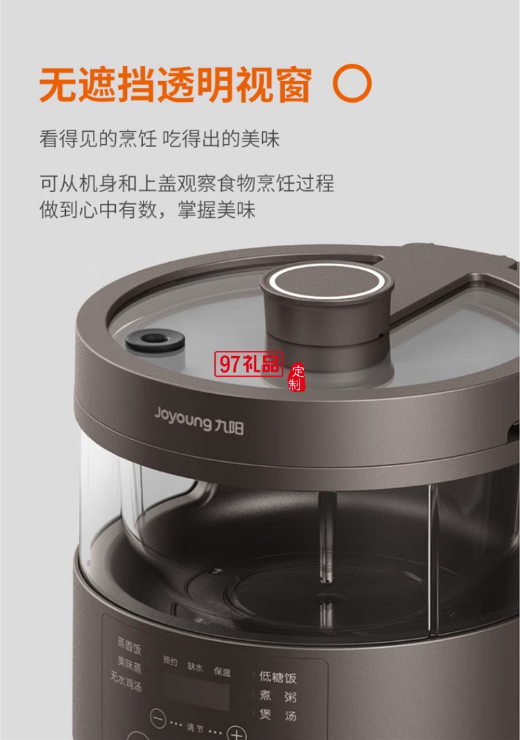 九陽(yáng)多功能電飯煲蒸汽玻璃內(nèi)膽煮飯F(tuán)30S-S360定制公司廣告禮品