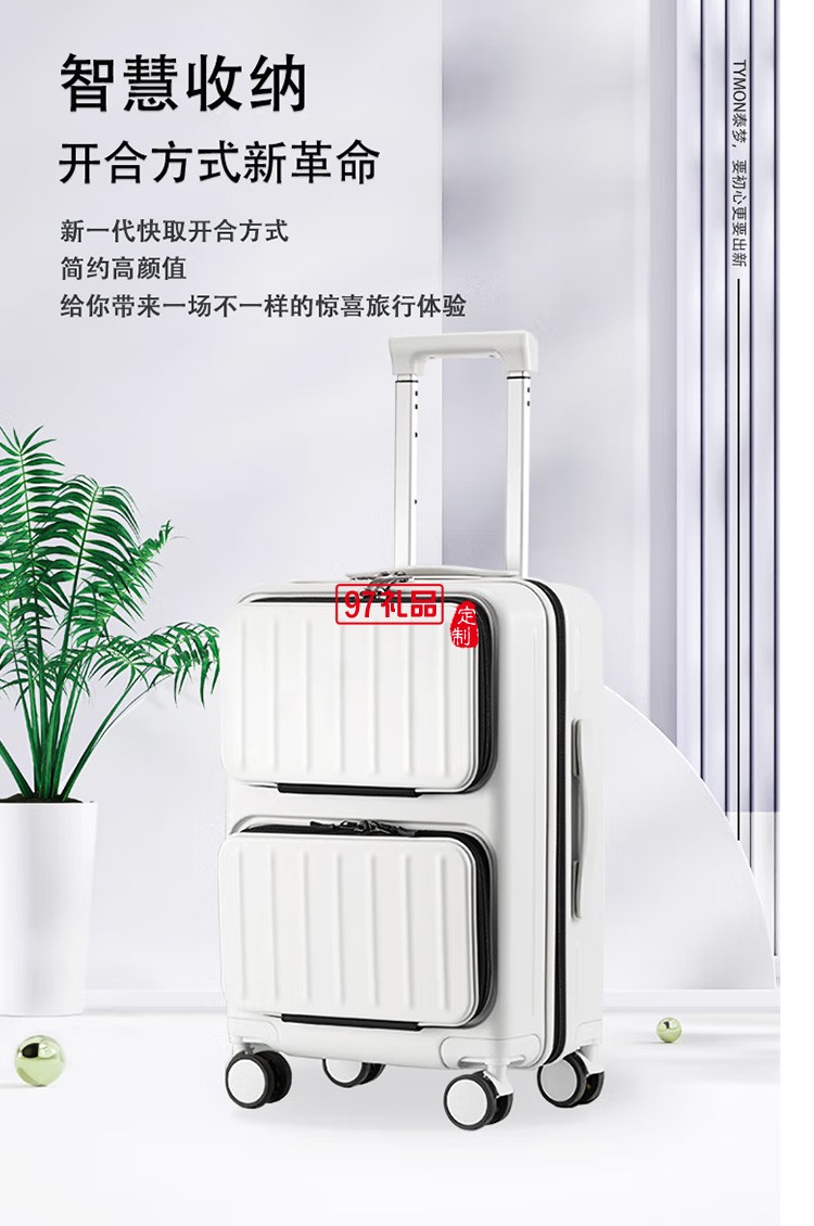 泰夢(mèng) 斑斕青春拉桿箱雙前蓋登機(jī)旅行箱TM-J05定制公司廣告禮品