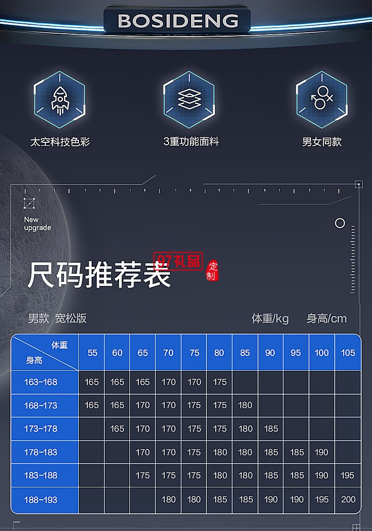 波司登【太空系列】2023年冬新款蓄熱保暖科技羽絨服中性B301436