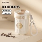 格沵（germ）李小冉同款咖啡杯可口可樂(lè)徽章保溫杯吸管杯