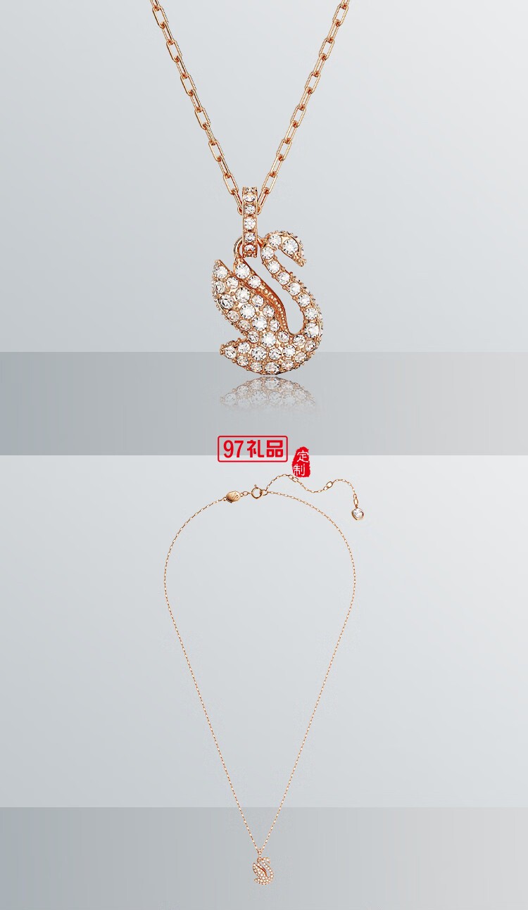施華洛世奇ICONIC SWAN王一博同款紅天鵝項鏈女款 送女生禮物
