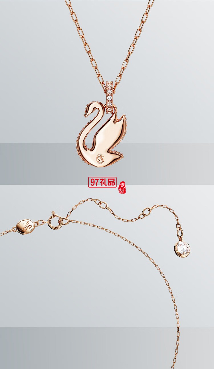 施華洛世奇ICONIC SWAN王一博同款紅天鵝項鏈女款 送女生禮物