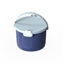 兒童玩具手提桶積木包裝桶塑料桶12L食品PP圓型收納桶禮品